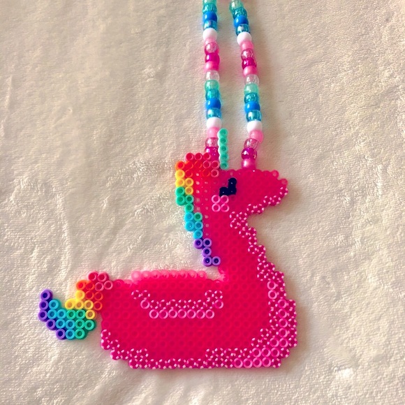 None Other - Pink Princess Pool Floatie necklace